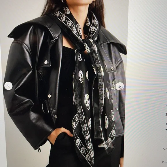 Alexander McQueen Printed Silk-chiffon Scarf NWT - Picture 3 of 8